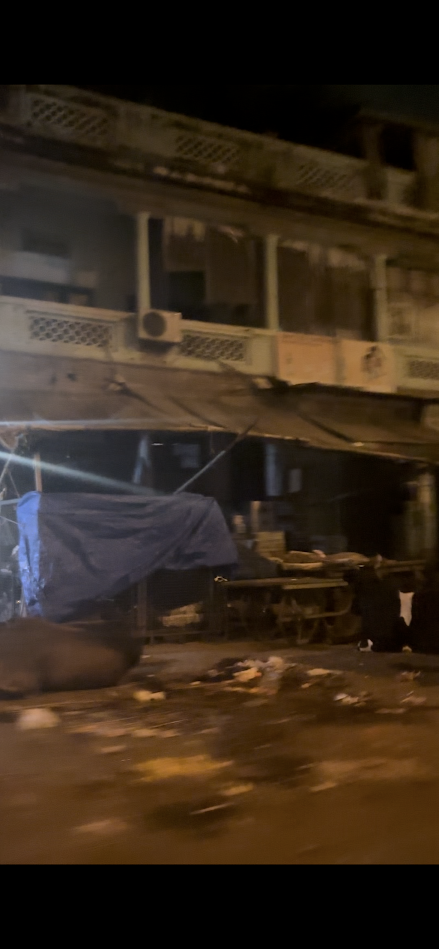 タクシーで降ろされた場所